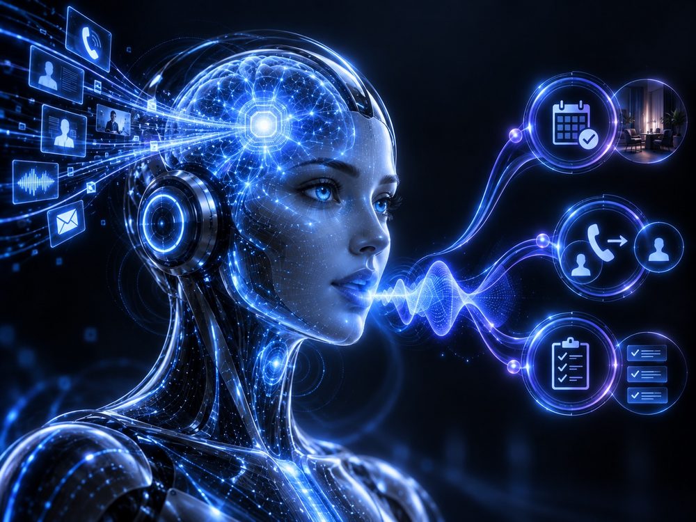Advanced voice AI connecting calls, appointments and automated business tasks.