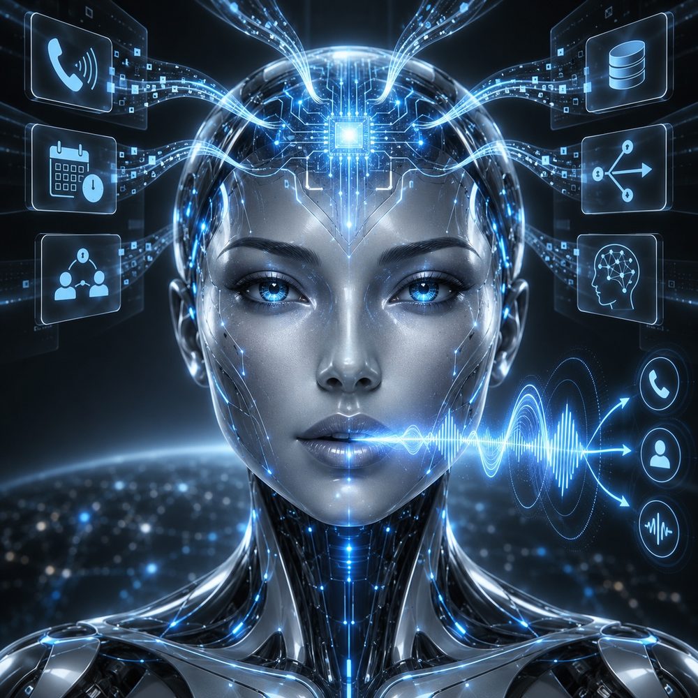 Voice intelligence connecting calls with schedules, teams, data and automated routing.