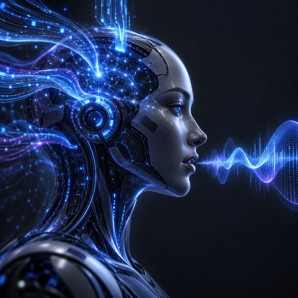 Advanced voice AI turning spoken requests into natural responses and intelligent business actions.